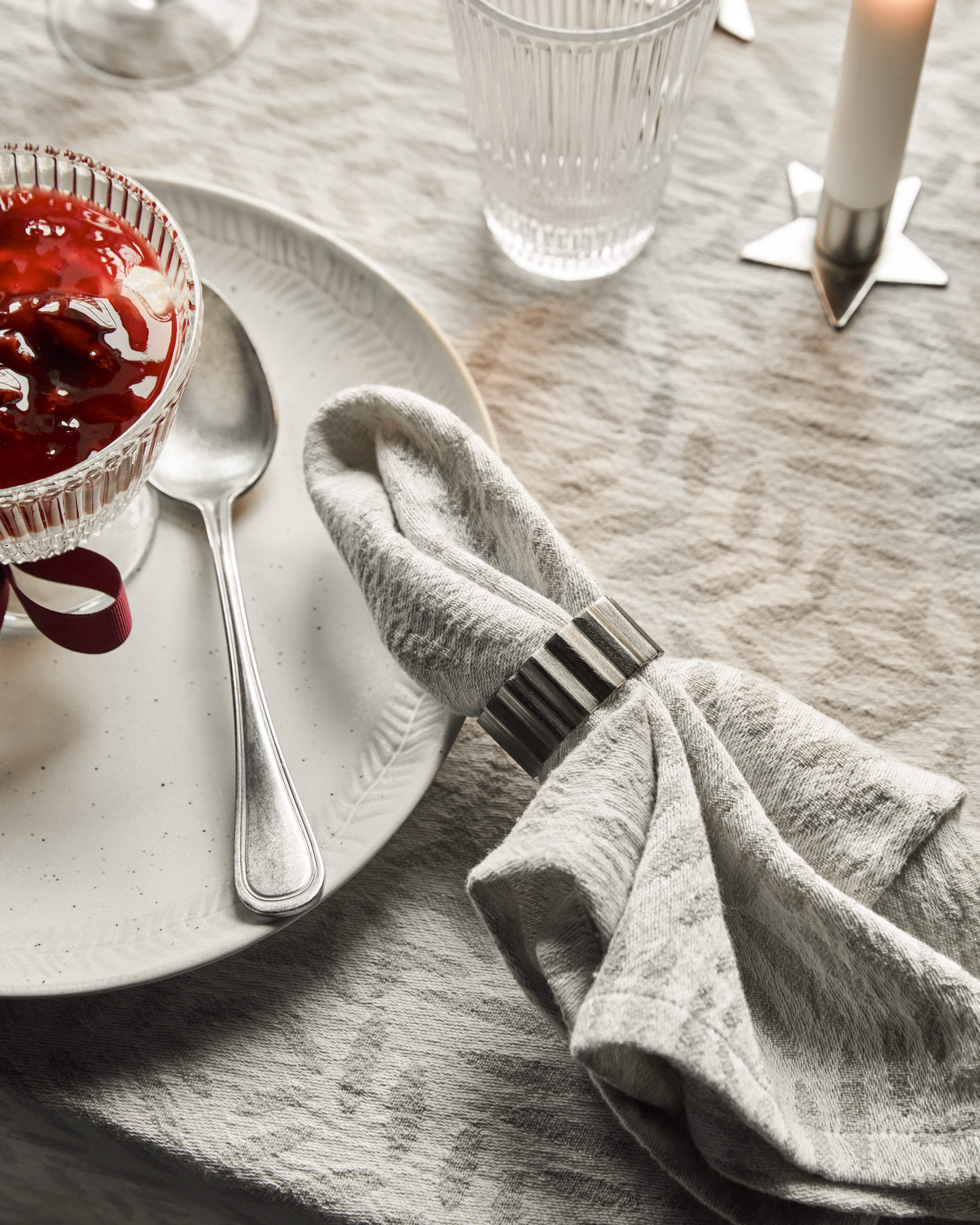 Servietringe, Nello, Sølv finish