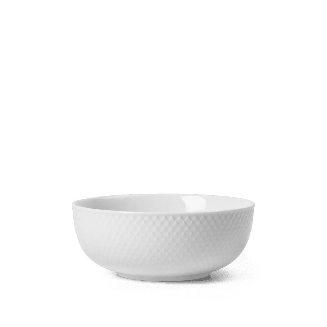 Rhombe Skål Ø15,5 cm hvid
