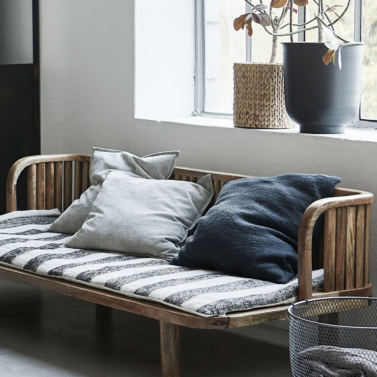 Pudebetræk, Adah, Grå Pudebetræk, Adah, Grå