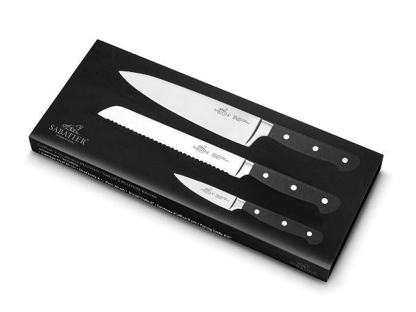 Lion Sabatier International Pluton Knivsæt 3 dele Stål/Sort Lion Sabatier International Pluton Knivsæt 3 dele Stål/Sort