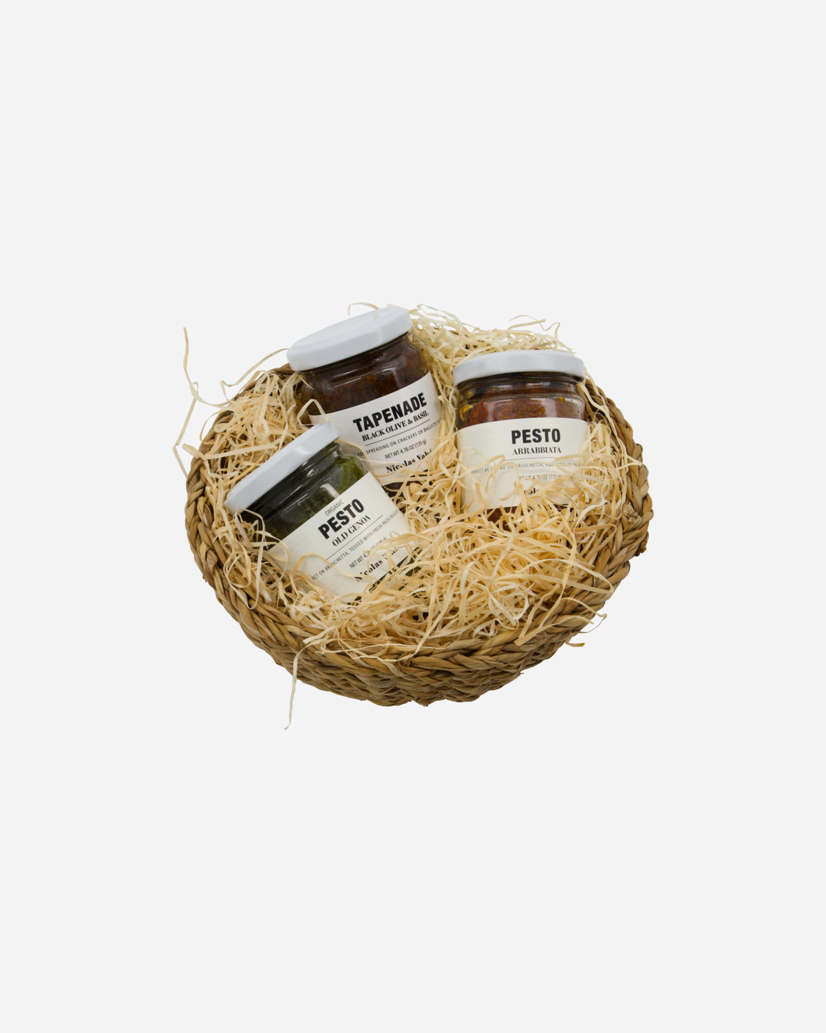 Cellofan gavekurv, Lille kurv med pesto, 135 g Cellofan gavekurv, Lille kurv med pesto, 135 g