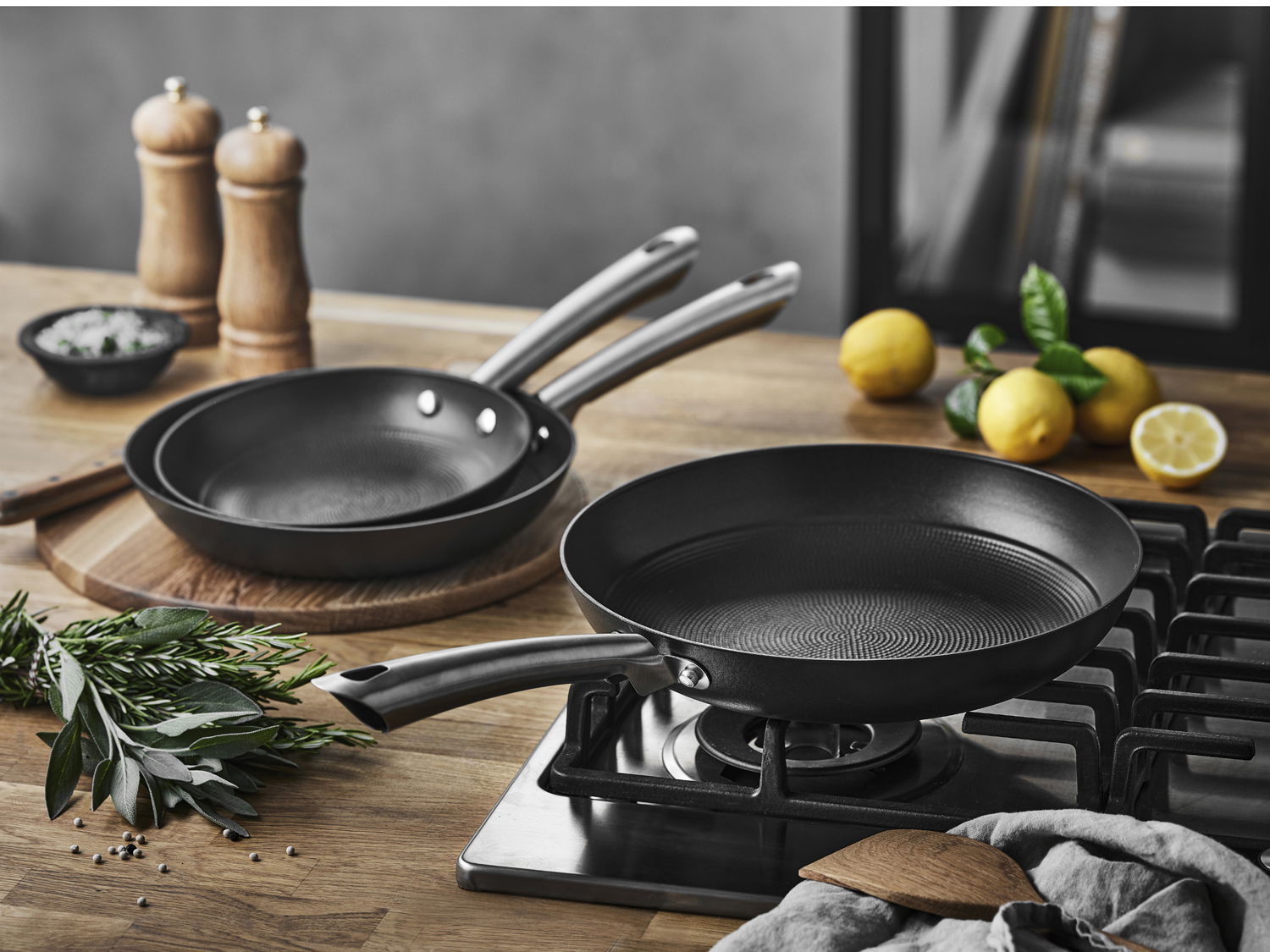 Pillivuyt Gourmet Garonne Stegepande 20 cm, Sort