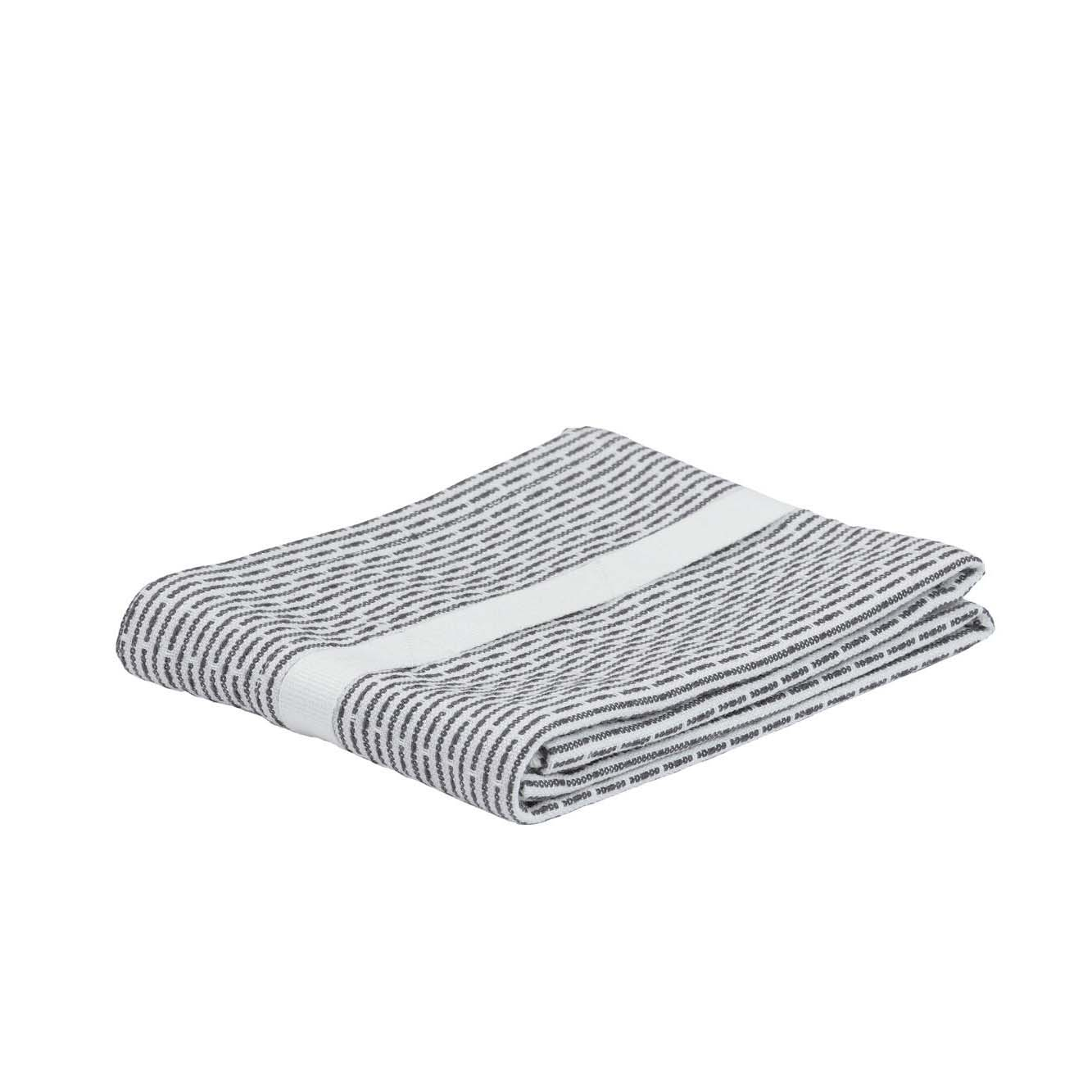 Håndklæde - Naturhvid / mørkegrå 35 x 60 cm Håndklæde - Naturhvid / mørkegrå 35 x 60 cm