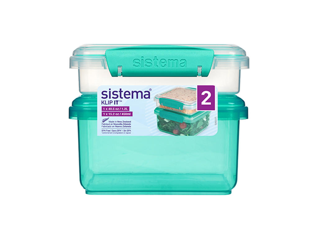 Sistema Rectangular 2Pack 1.2L, 450ml Sandwich