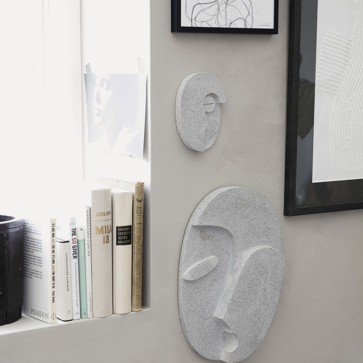 Face Wall art, H 32 cm, grå* Face Wall art, H 32 cm, grå*