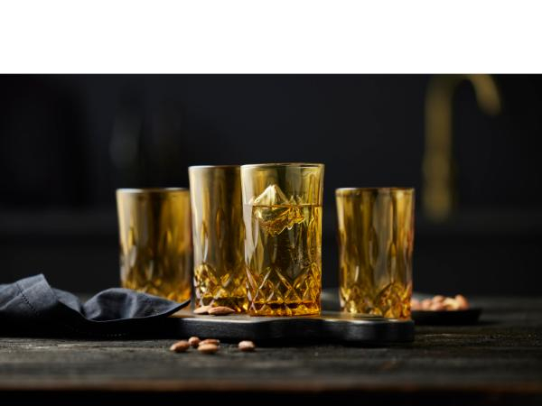 Lyngby Glas Sorrento Highball 38 cl 4 stk. Amber* Lyngby Glas Sorrento Highball 38 cl 4 stk. Amber*