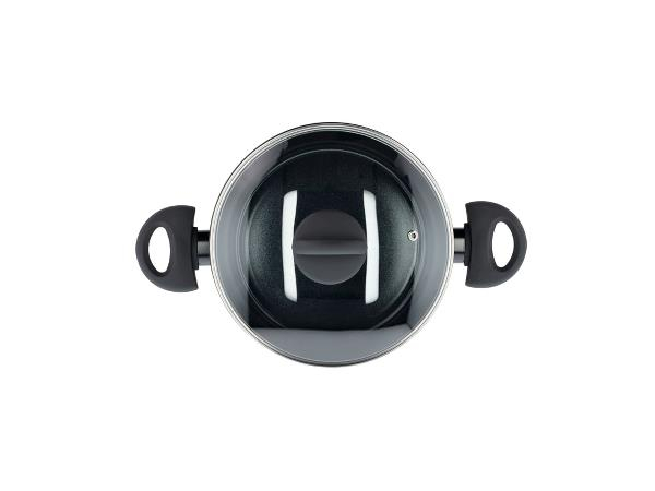 Funktion Gryde med glaslåg Dia 22 x 9,5 cm 2,5 liter Sort
