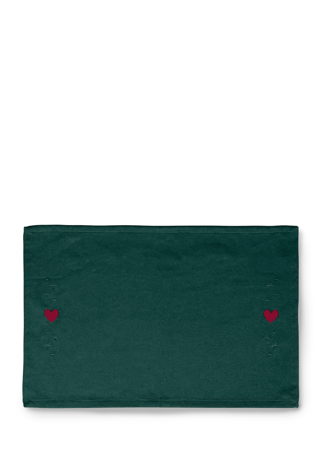 Christmas Fable Dækkeserviet Hjerter 49x32 cm grøn