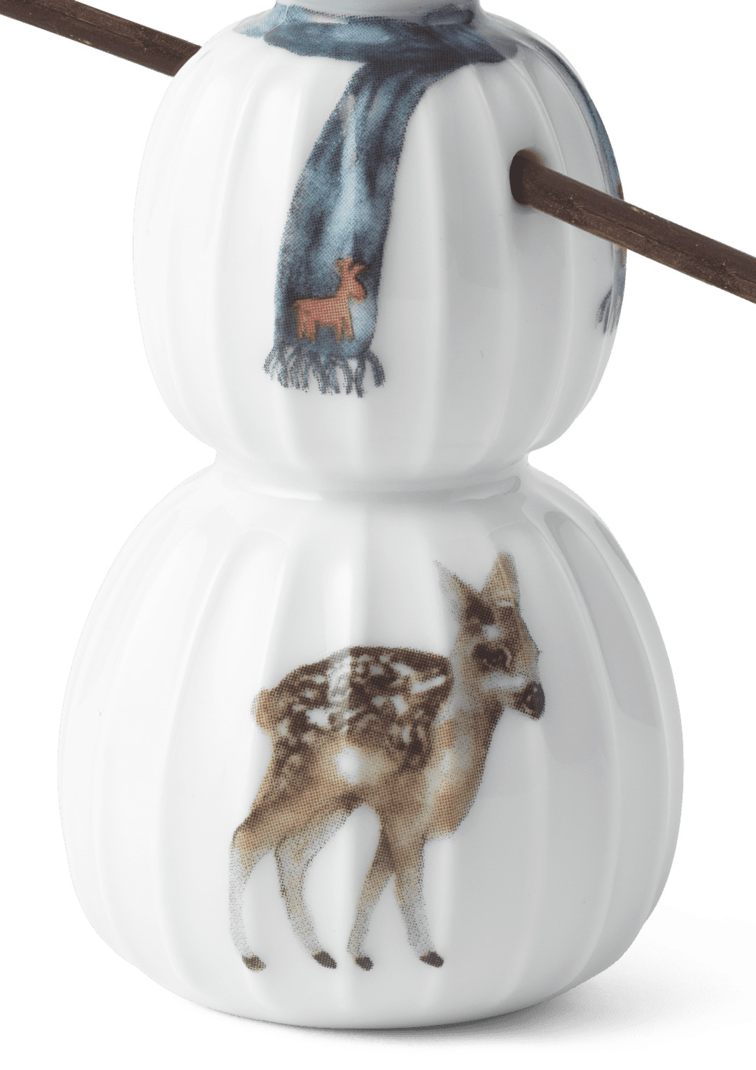 Hammershøi Christmas Snemand H11.5 hvid m. deko