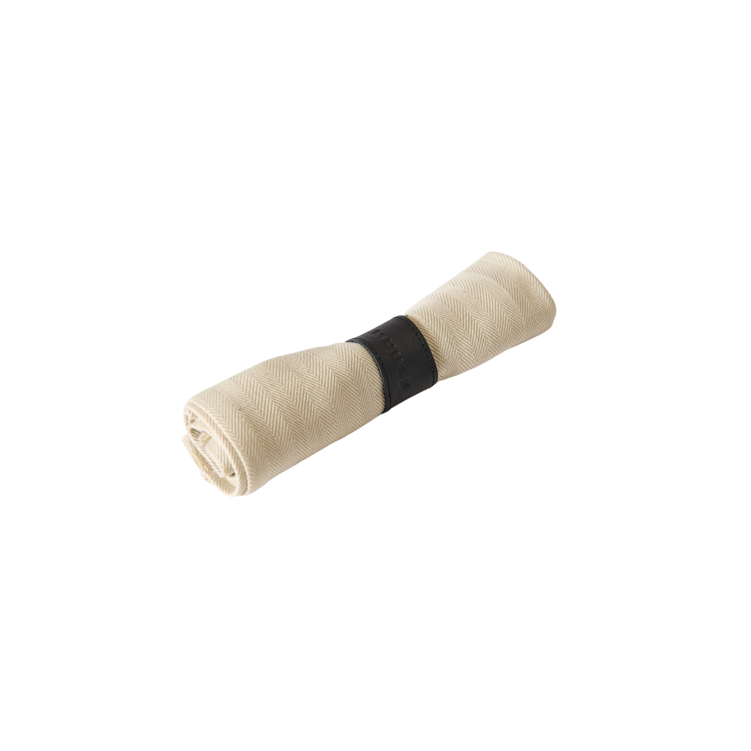 Camou Servietringe - S/4 - Sort, L15xD3,5xH0,5 cm