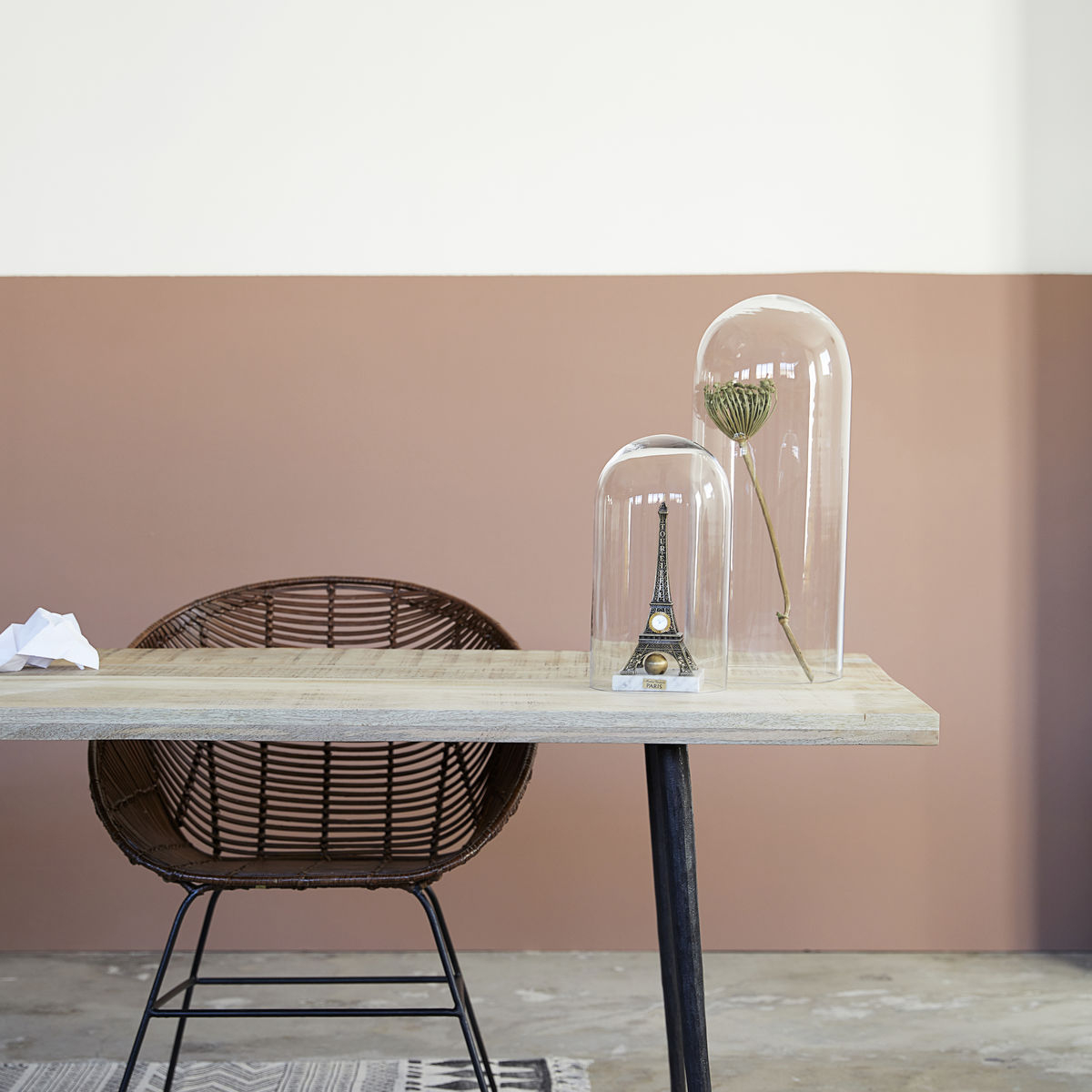 Tæppe, Block, L 230 cm, grå/sort Tæppe, Block, L 230 cm, grå/sort