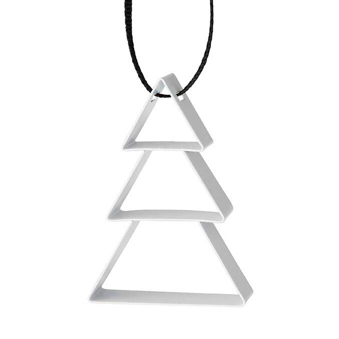 Figura ornament, juletræ, lille - soft white