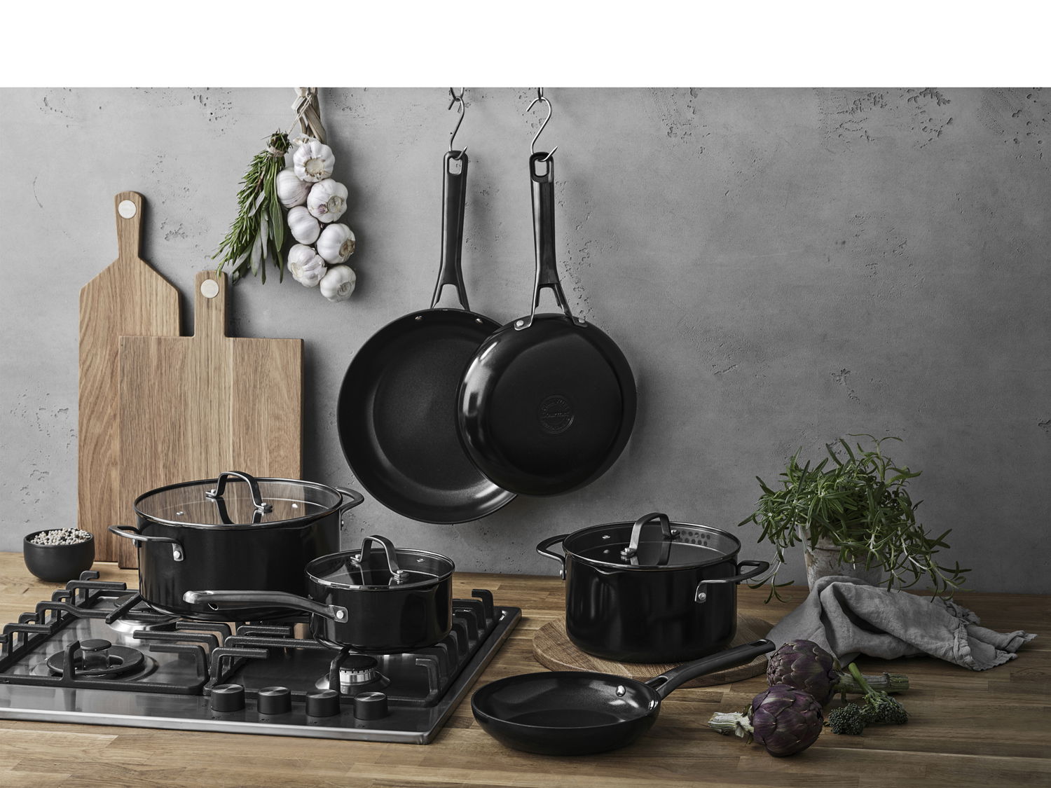 Pillivuyt Gourmet Blavet Stegepande 20 cm, Sort