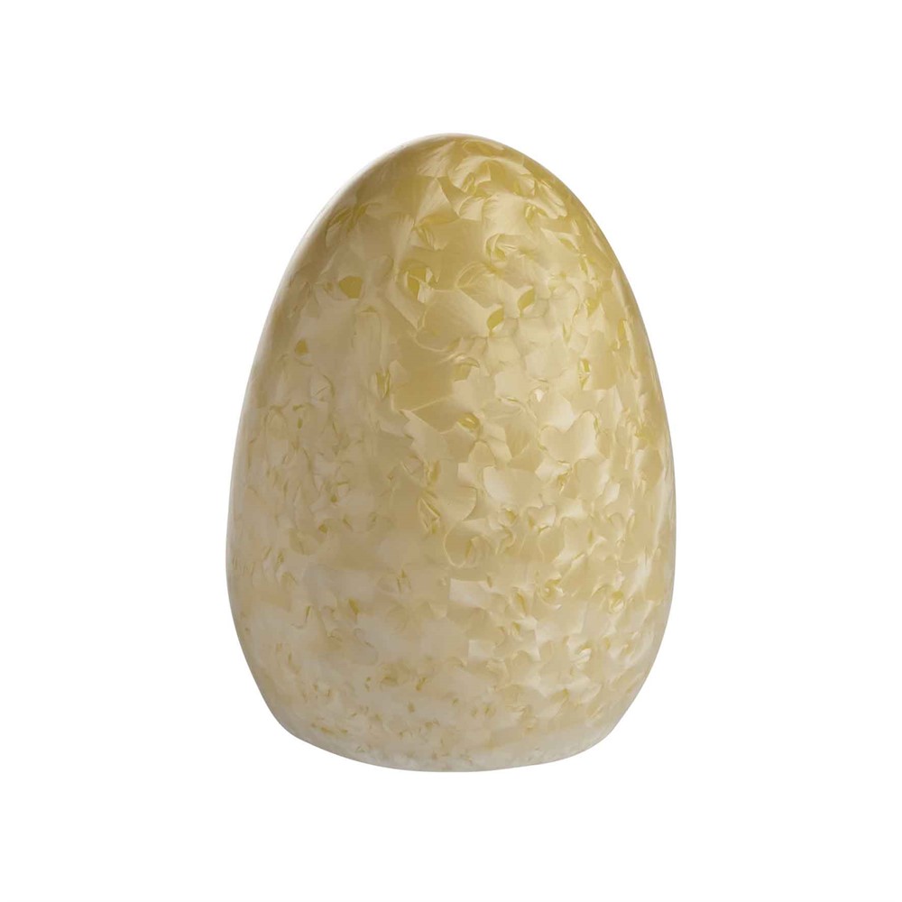 Porcelæn æg, H.10cm/Ø7,4 cm, gul
