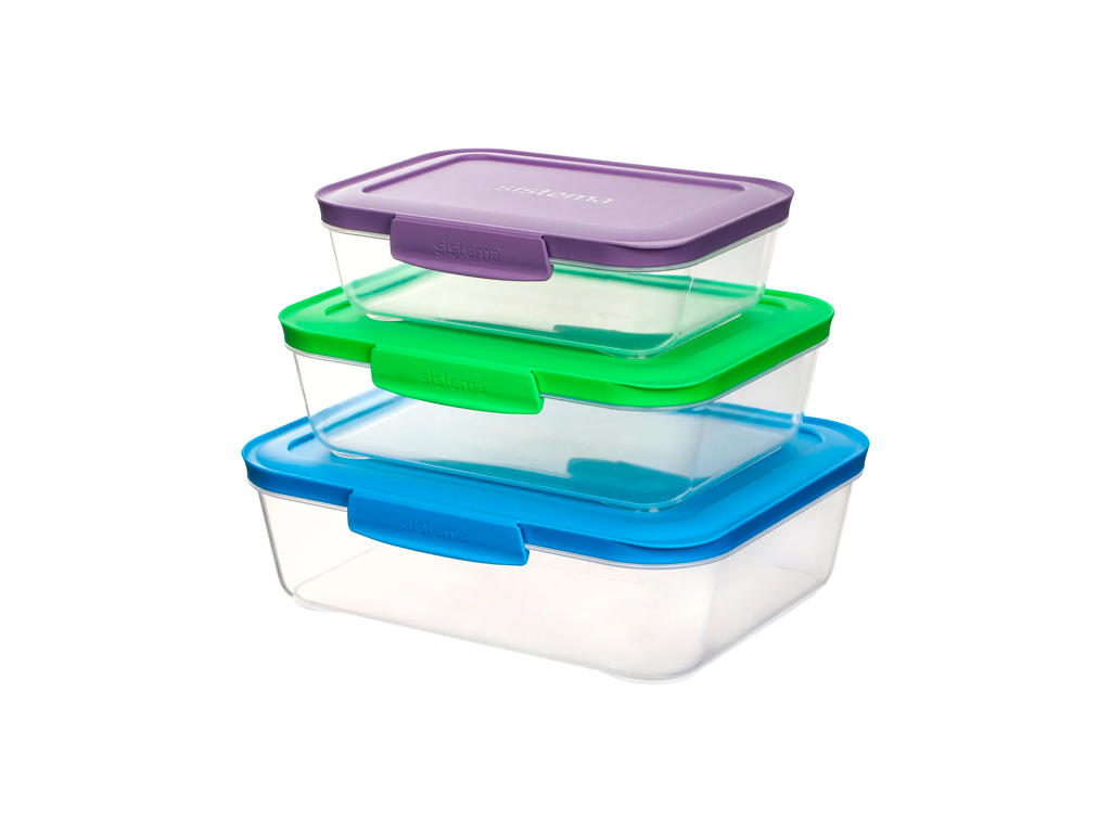 Sistema Nest It 3Pack 1 x 600ml, 1x 1L, 1 x 1.5L Sistema Nest It 3Pack 1 x 600ml, 1x 1L, 1 x 1.5L