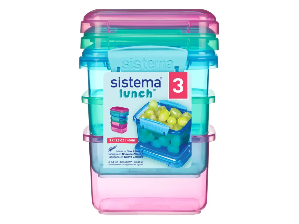 Sistema Lunch Packs, 3 Pak 400ml