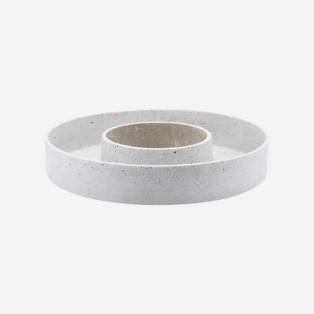 Lysestage, The Ring, Grå Ø35 cm Lysestage, The Ring, Grå Ø35 cm