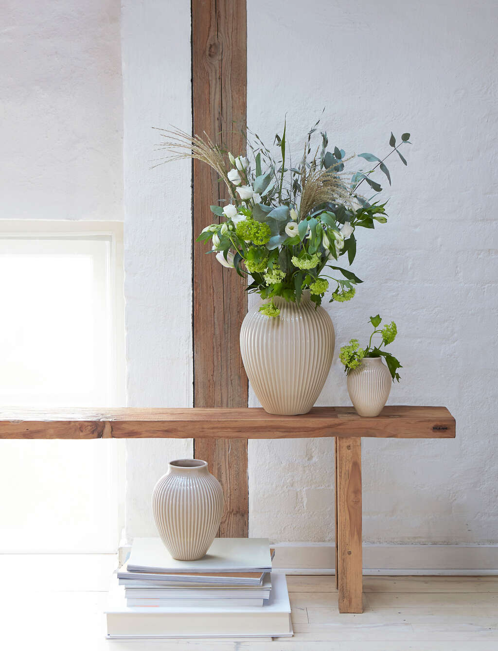 Knabstrup vase H 27 cm Sand*