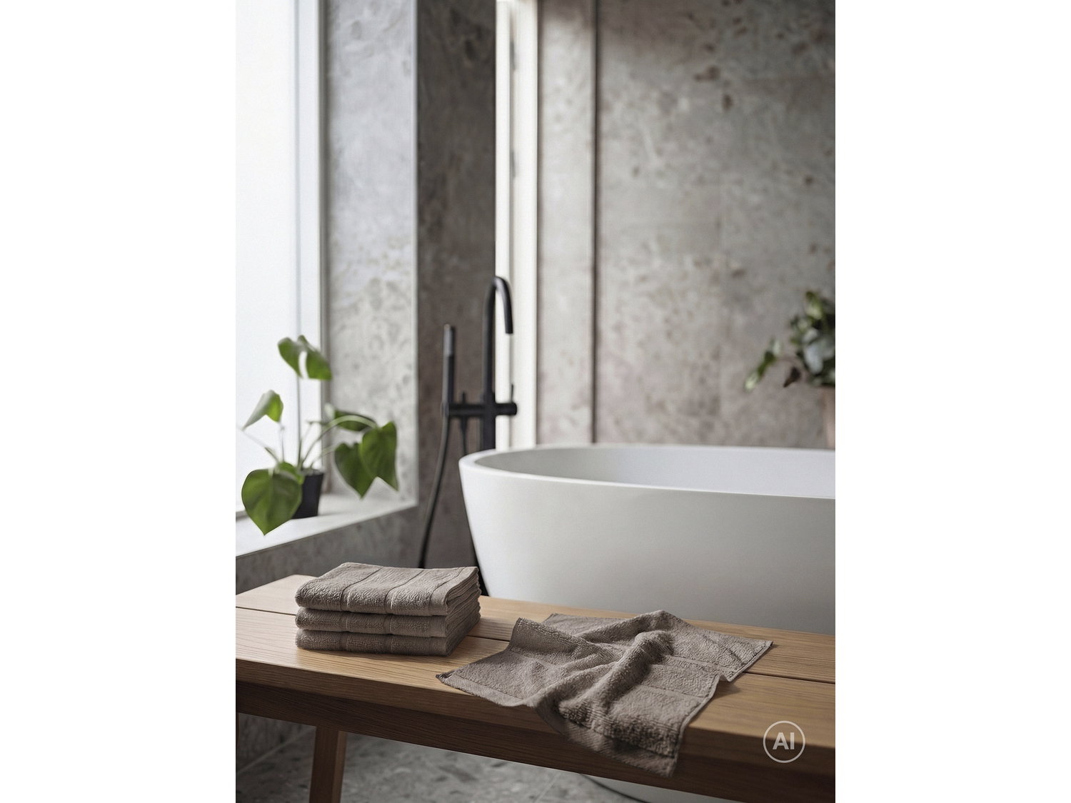 Vaskeklud Sauna 30x30 Taupe
