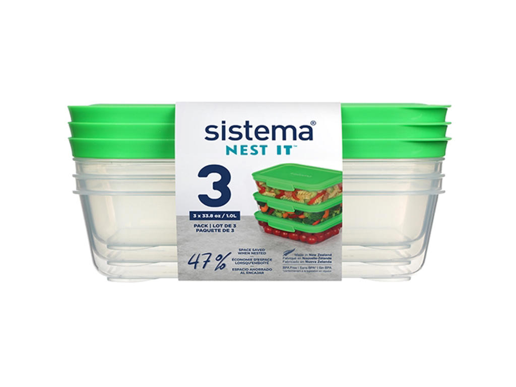 Sistema Meal Prep 3Pack 1l