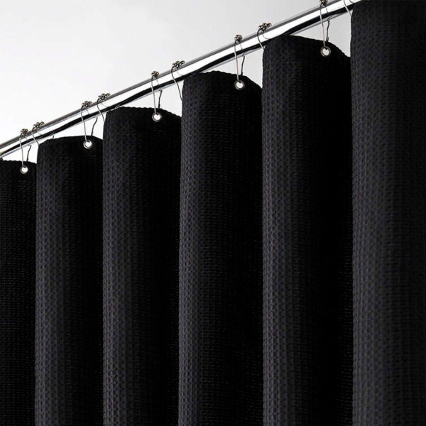 MOUD Home WAFFLE Badeforhæng i sort - 180x200 cm MOUD Home WAFFLE Badeforhæng i sort - 180x200 cm