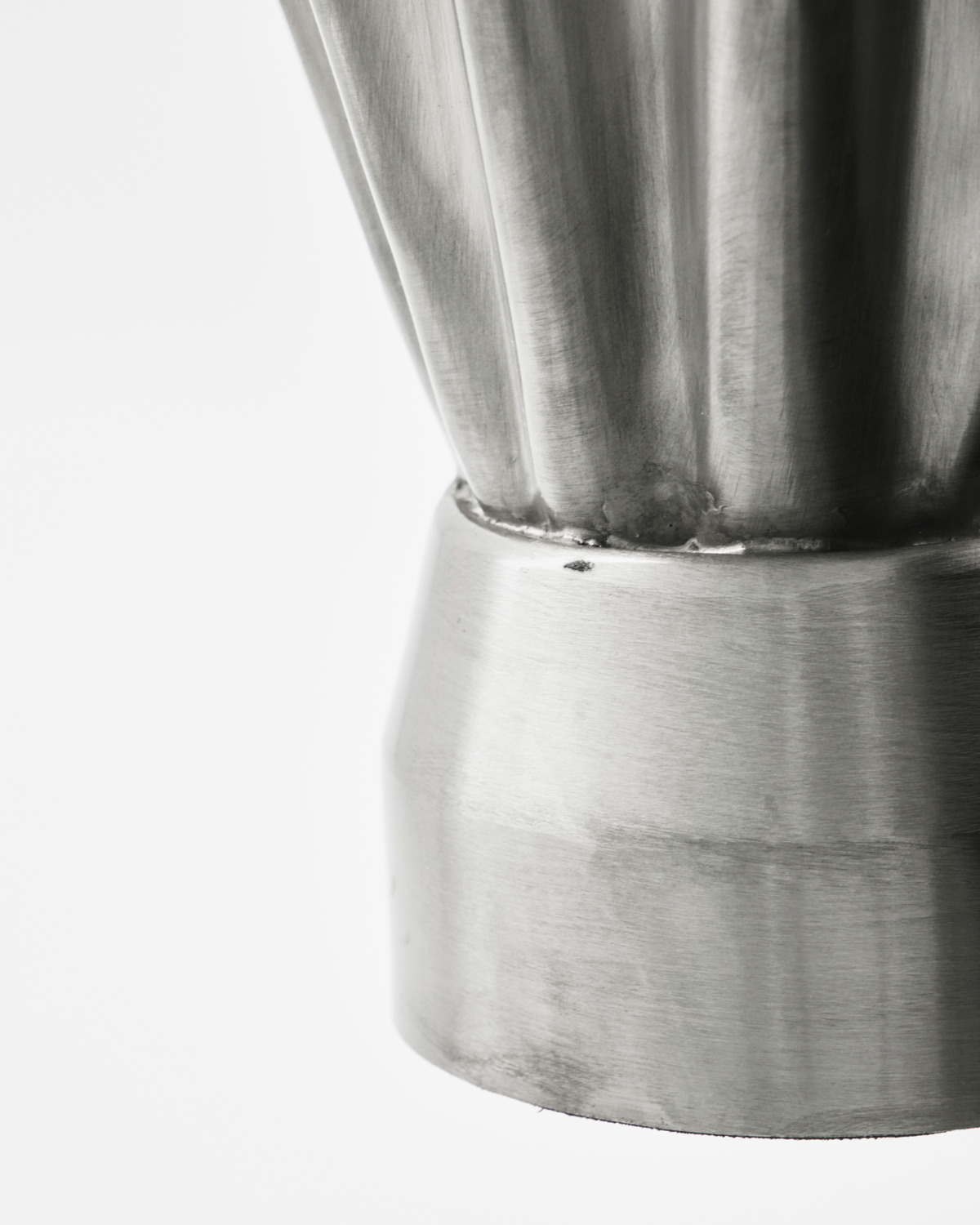 Vase, Flood, Børstet sølvfinish H33 cm