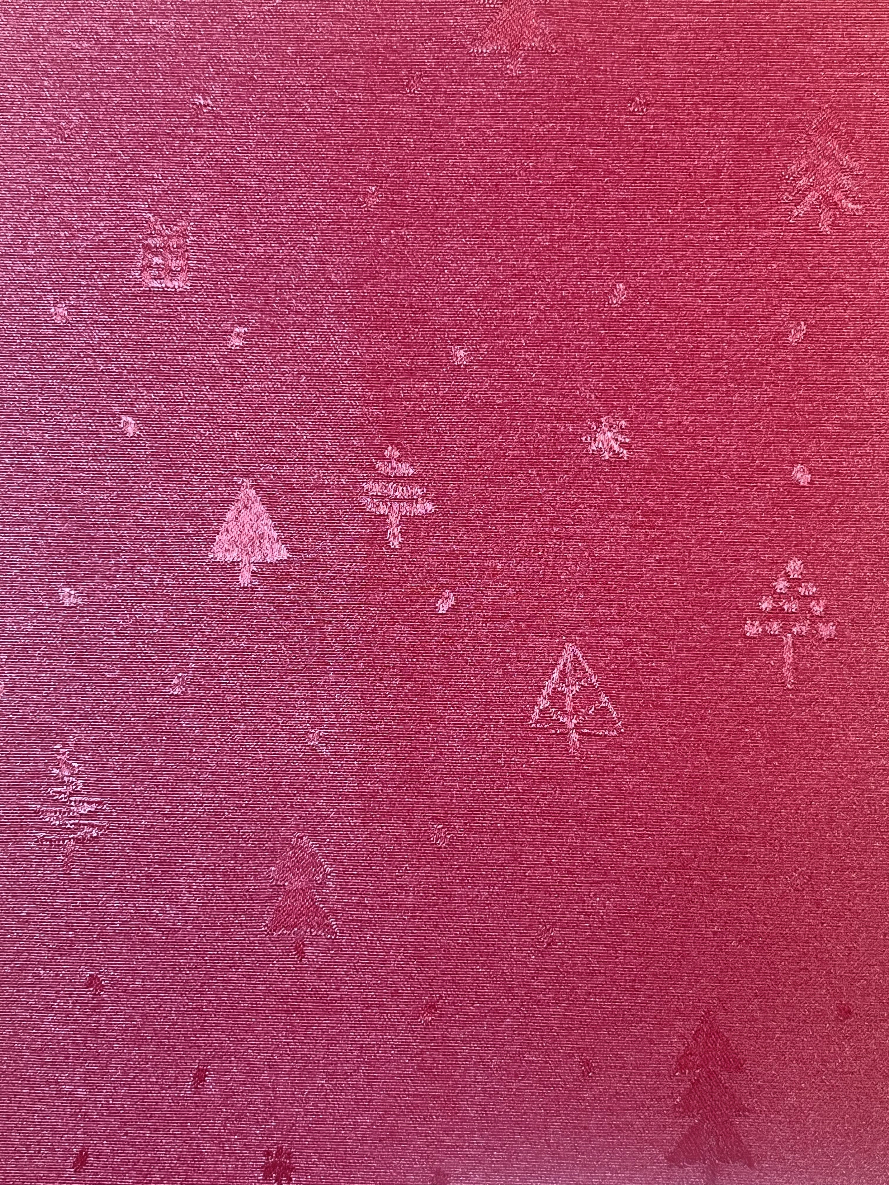 Akryldug med antiskrid Carol Juledug - rød 140 cm - i metermål