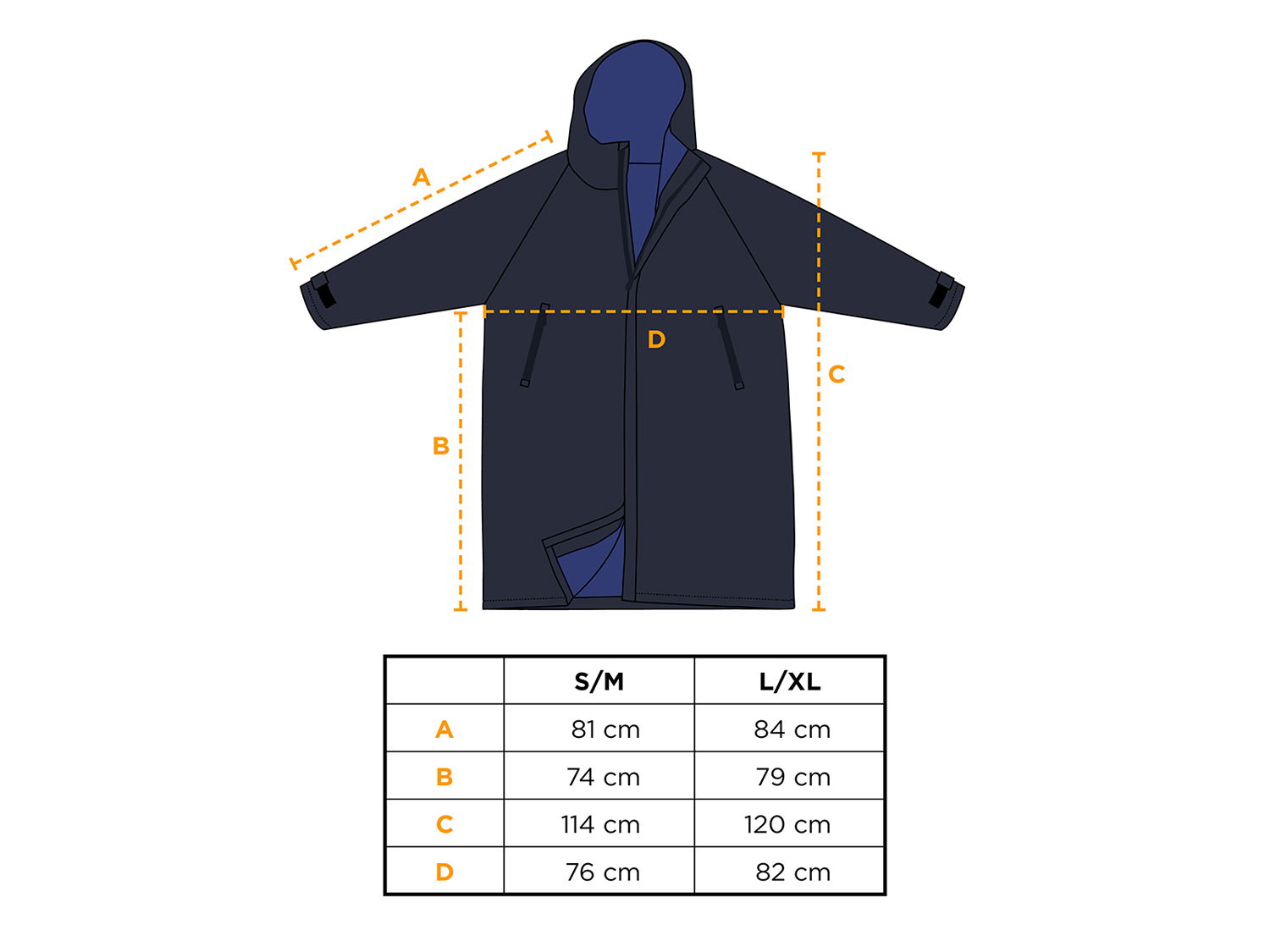 Södahl North Vinterbadekåbe L/XL Navy
