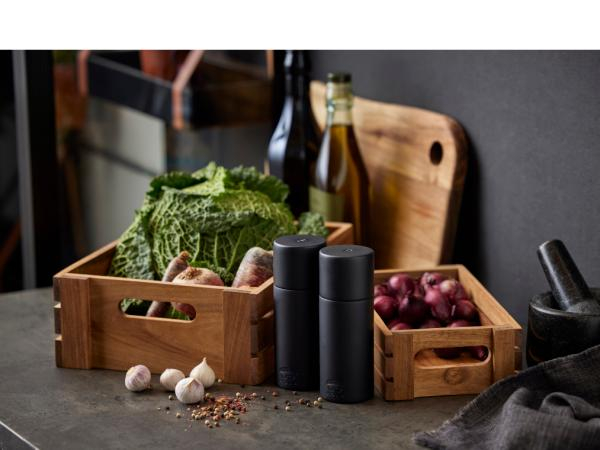 HOLM Salt- og peberkværnsæt 15,2 cm Sort