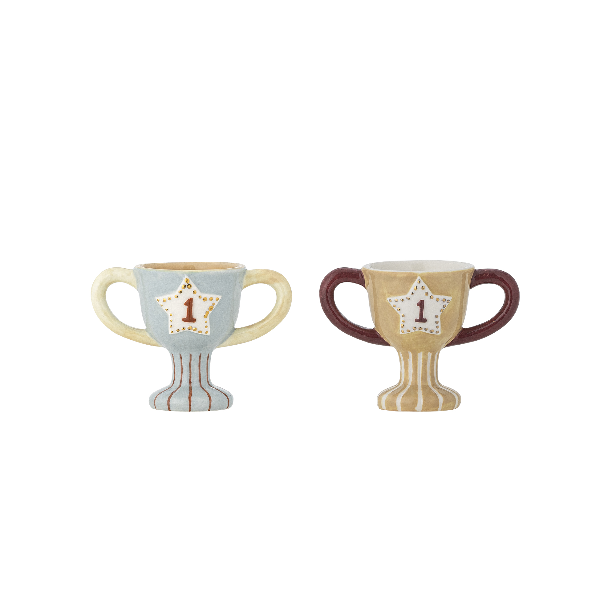 Trophy Æggebæger, Multifarvet, Stentøj, L8,5xH6xW4,5 cm, Set of 2