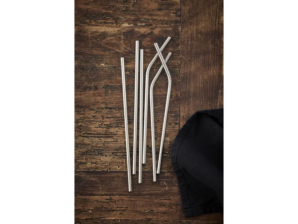 Funktion Sugerør 6 stk. 21 cm Rustfrit stål