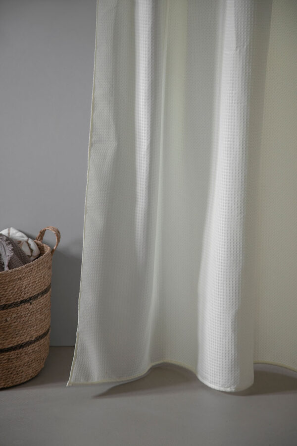MOUD Home WAFFLE badeforhæng beige - 180x220 cm