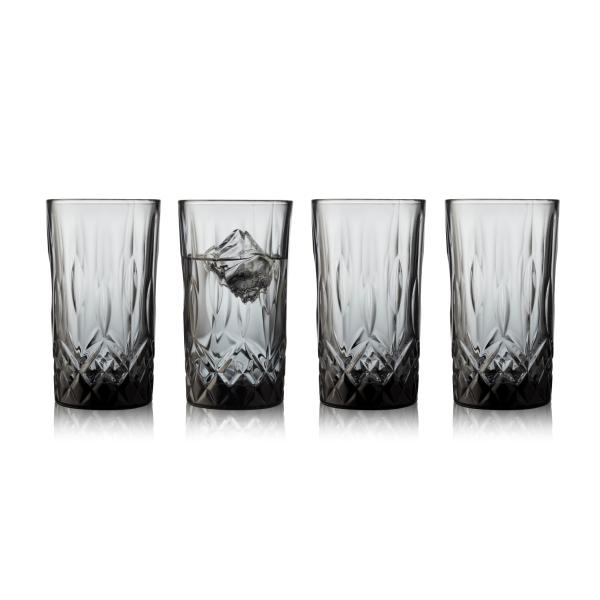 Lyngby Glas Sorrento Highball 38 cl 4 stk. Smoke