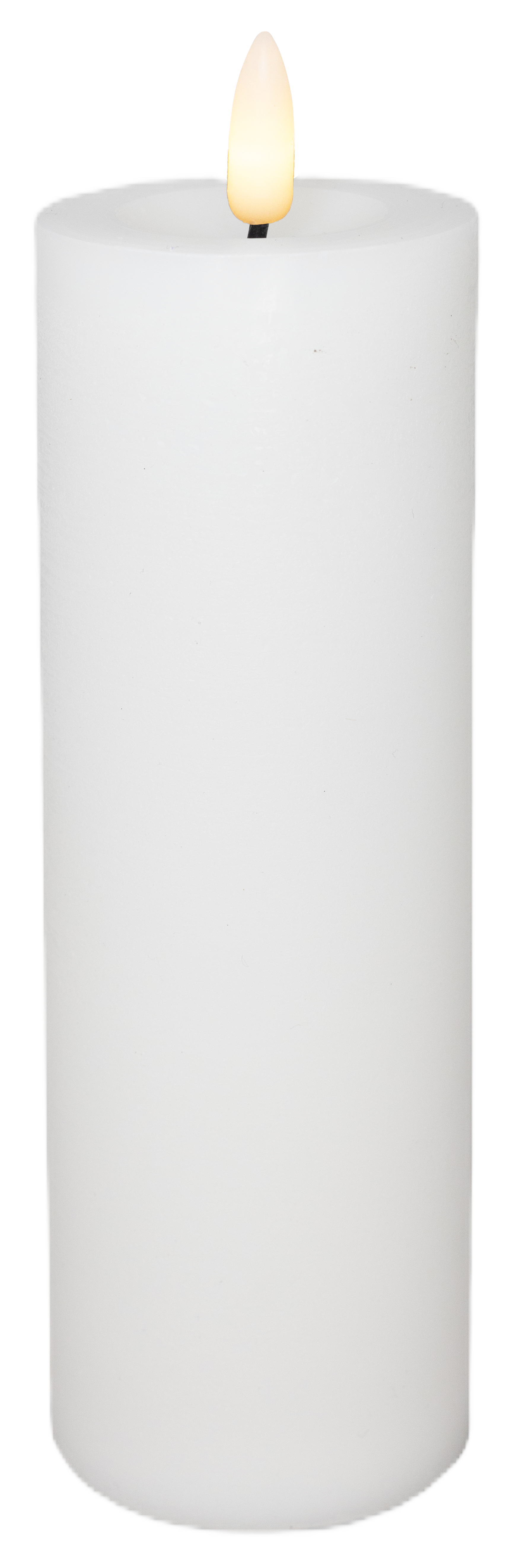 Skandi LED Bloklys Ø6 cm - Hvid - H12,5 cm