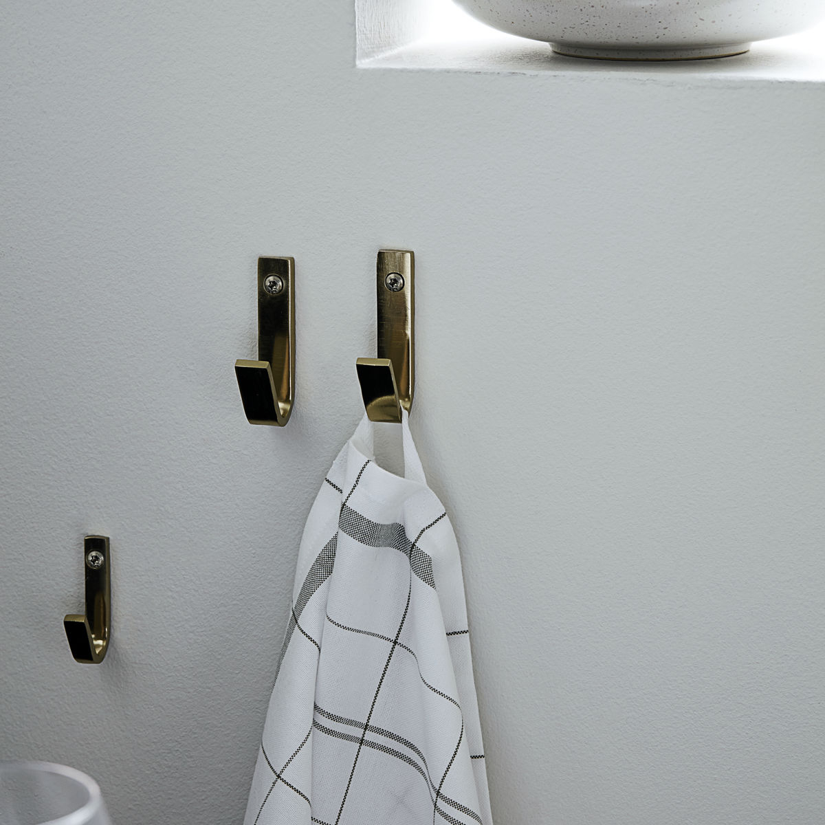 Knage, Bath, 7 cm, guld, 3 stk