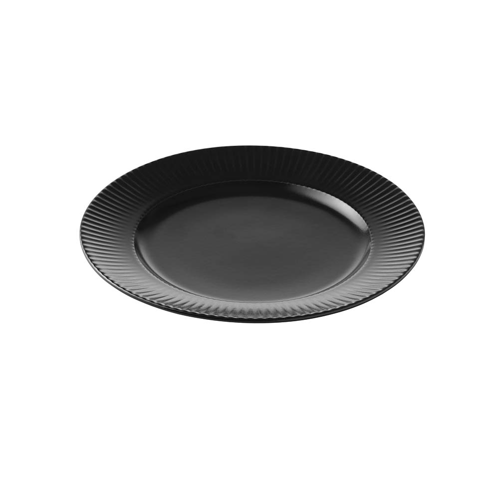 Groovy - frokost tallerken, stentøj, sort, 21 cm