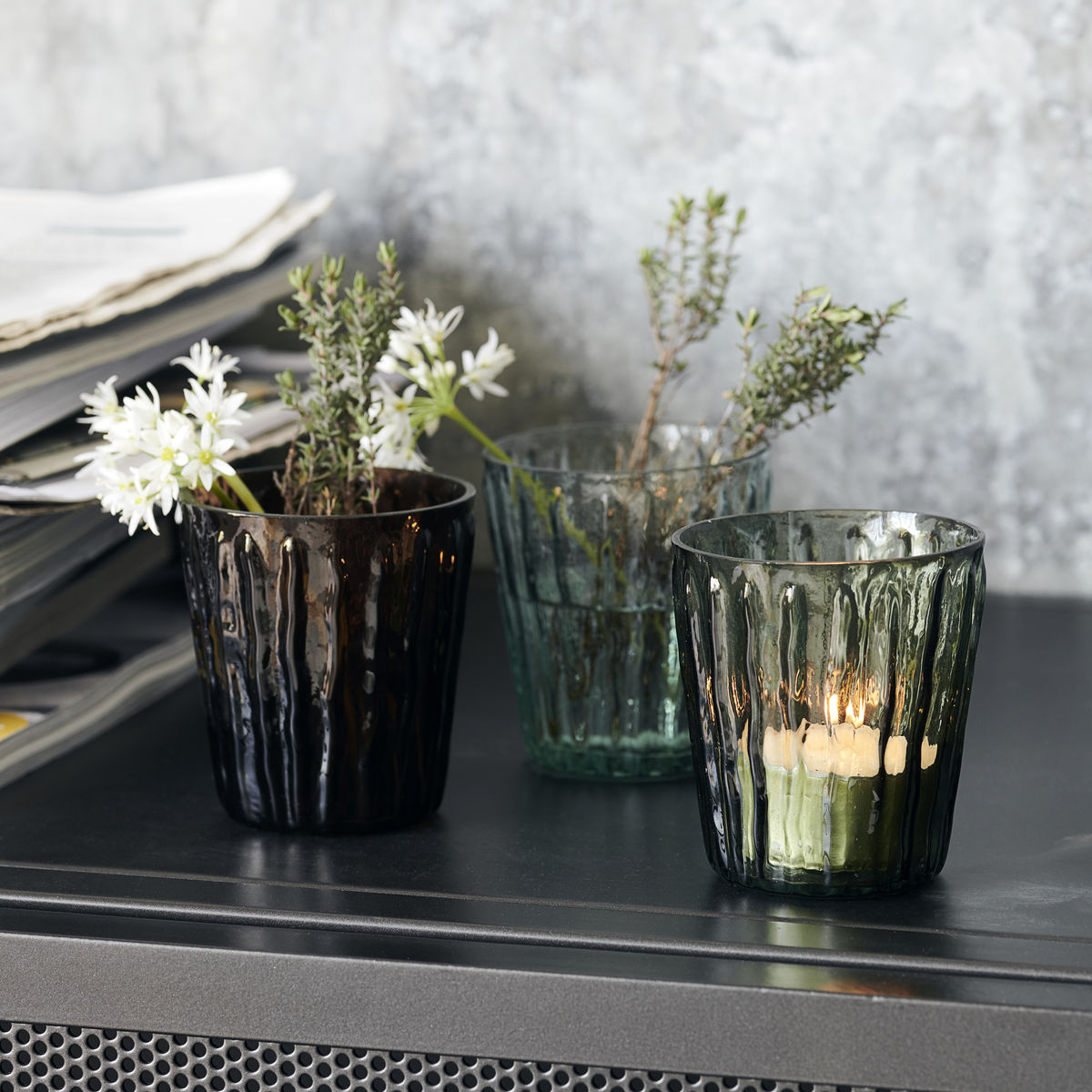 Tinka Fyrfadsstage, lyseblå