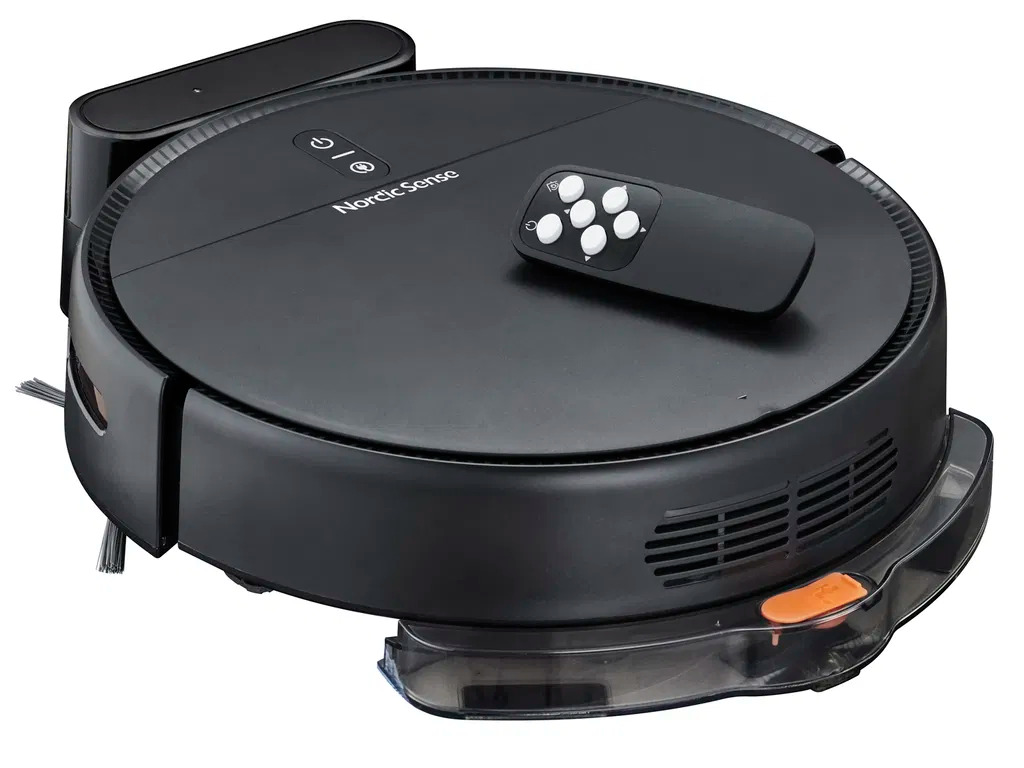 Nordic Sense Robotstøvsuger med ladestation Sort