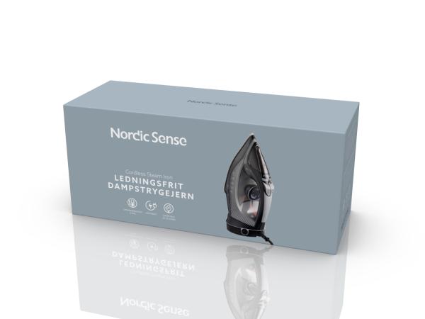 Nordic Sense Ledningsfrit dampstrygejern 2400 watt Sort/Grå