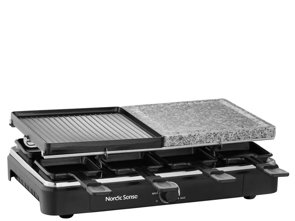 Nordic Sense Raclette 8 pers. 44 x 26 x 14 cm 1400 watt Sort