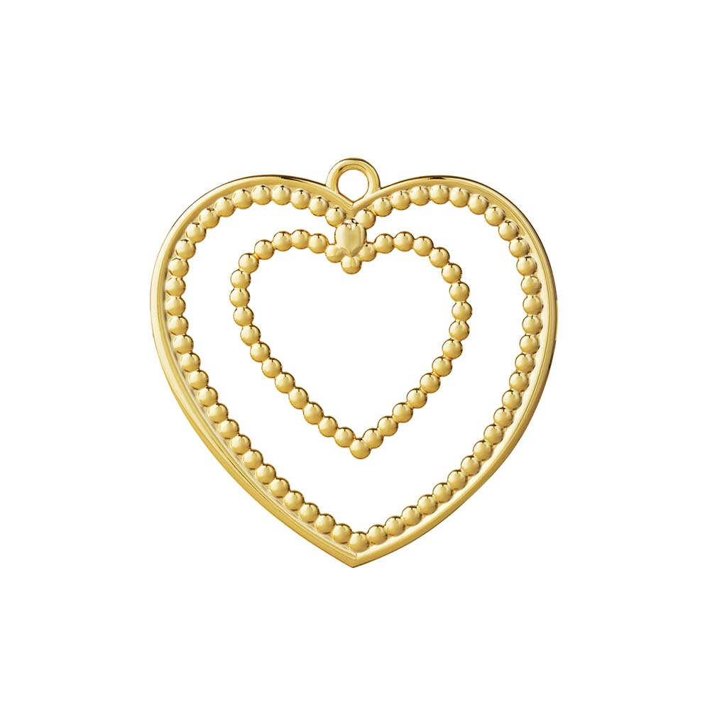 Kuglehjerte, H 12 cm, forgyldt Kuglehjerte, H 12 cm, forgyldt