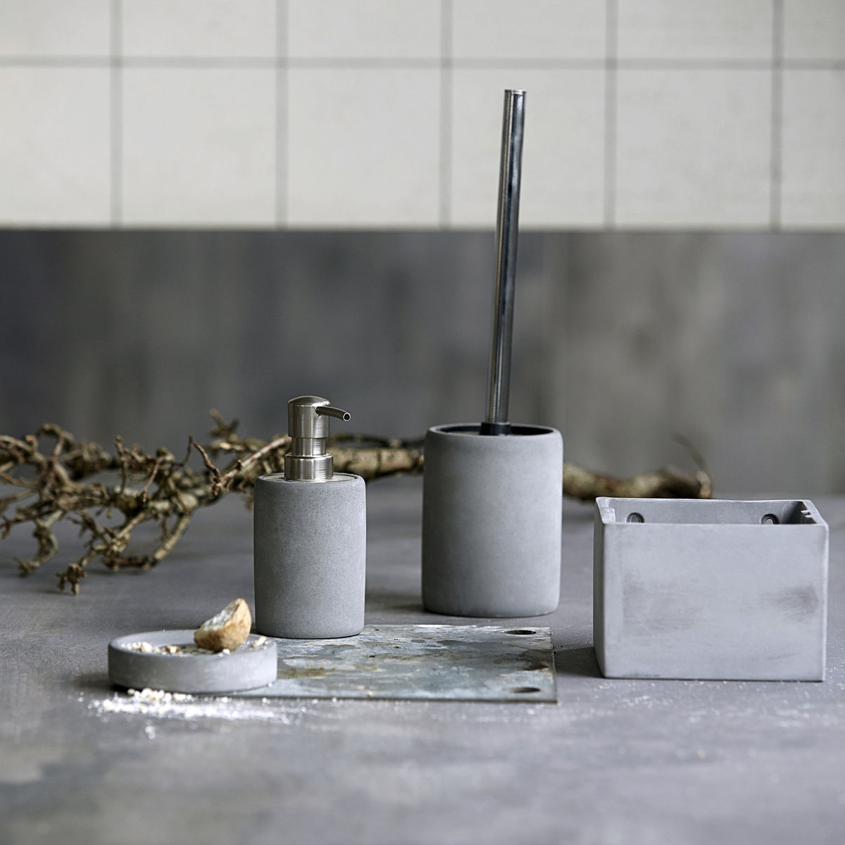Cement Toiletbørste, stål/fibercement Cement Toiletbørste, stål/fibercement