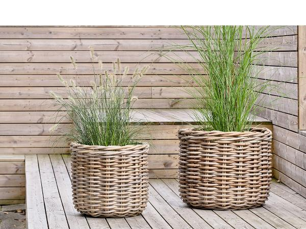 Villa Collection Planteskjuler kurv 2 stk. Naturrattan