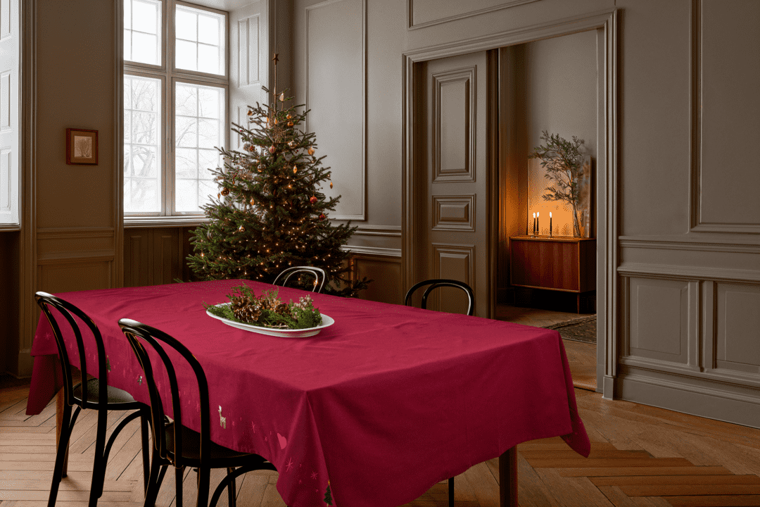 Christmas Fable Dug 150x270 cm rød