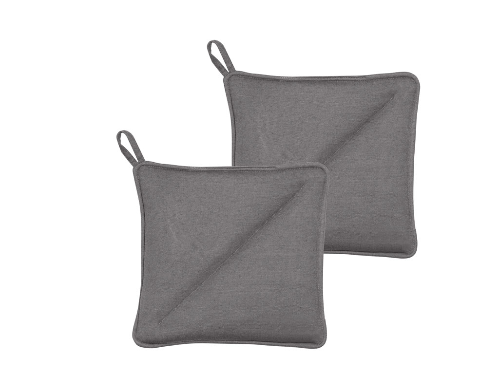 Södahl Soft Grydelapper, 20 x 20 cm, 2 pak, grå Södahl Soft Grydelapper, 20 x 20 cm, 2 pak, grå