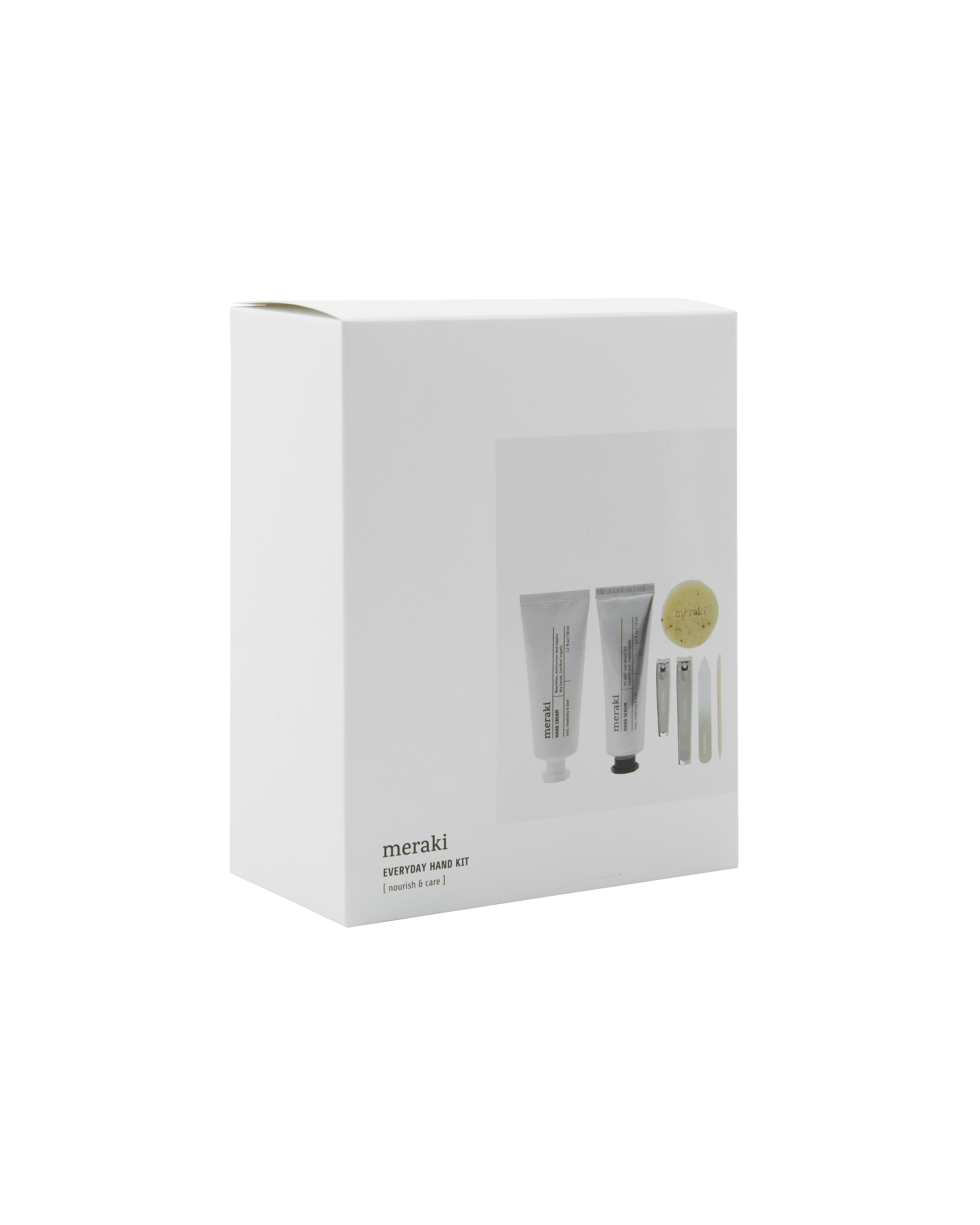 Gaveæske, hand cream + hand serum + soap + nail kit