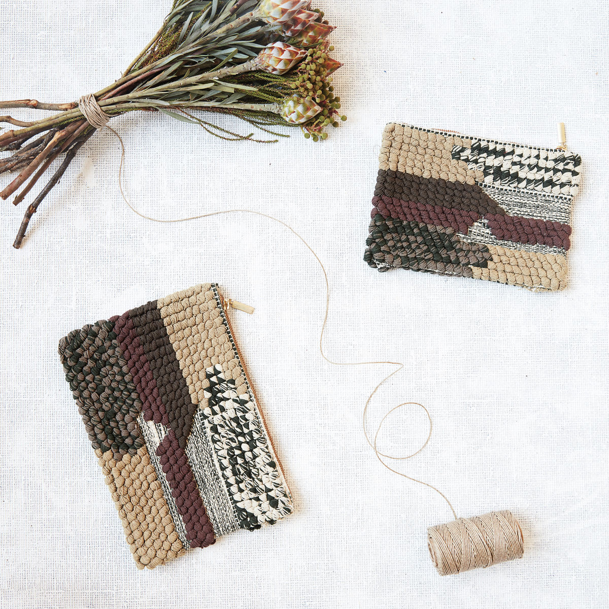 Combo Pung, 23x16 cm, grøn/brun* Combo Pung, 23x16 cm, grøn/brun*