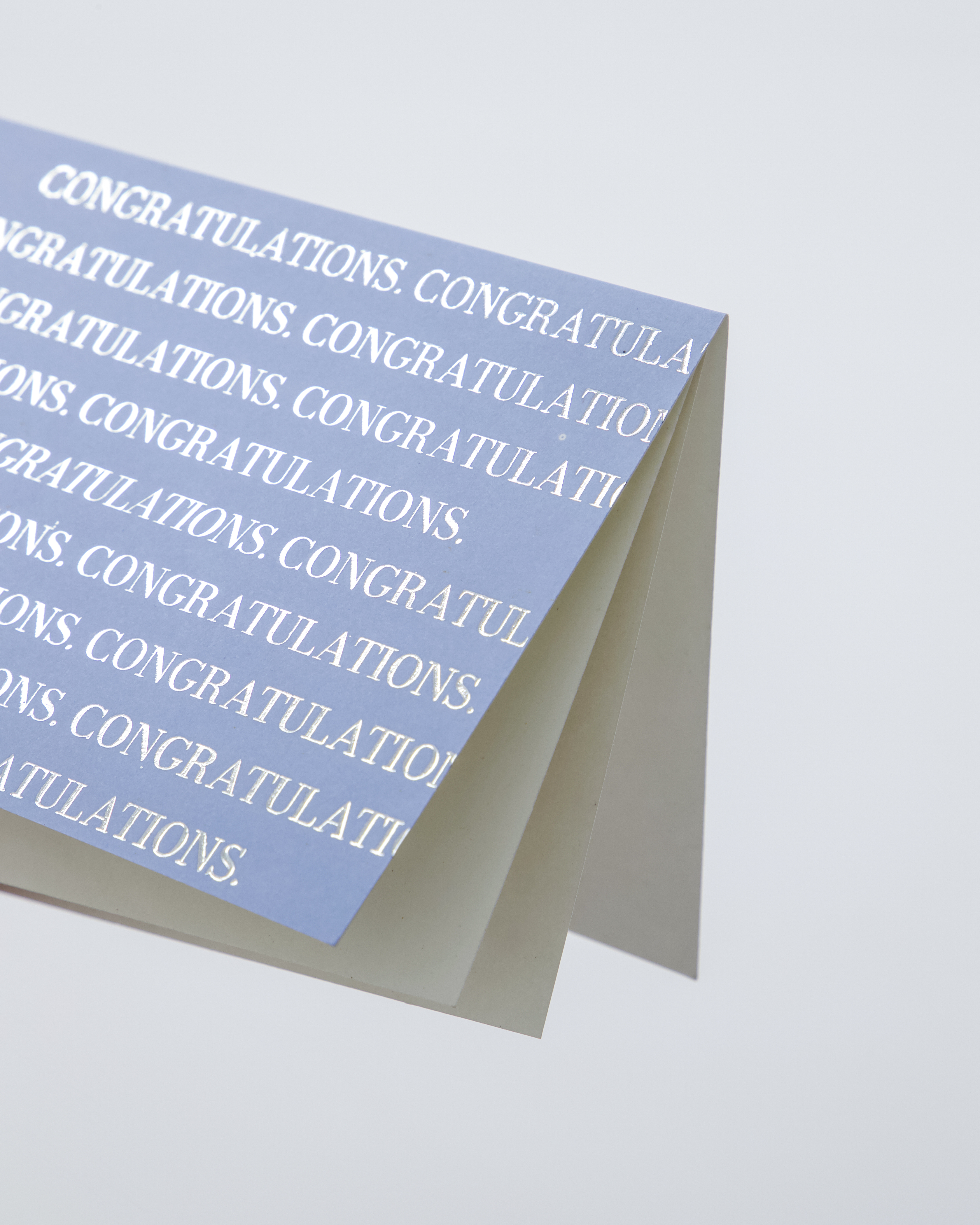 Lykønskningskort, Greeting, Brun, Lyseblå, Råhvid