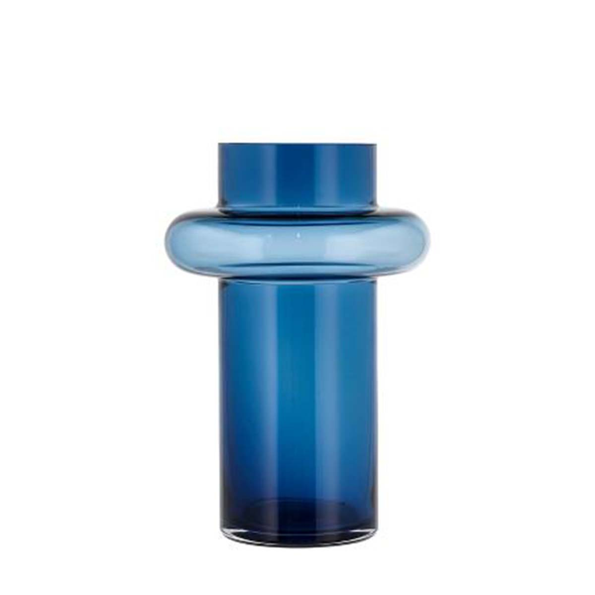 Lyngby Glas Tube Vase 25 cm Dark Blue*