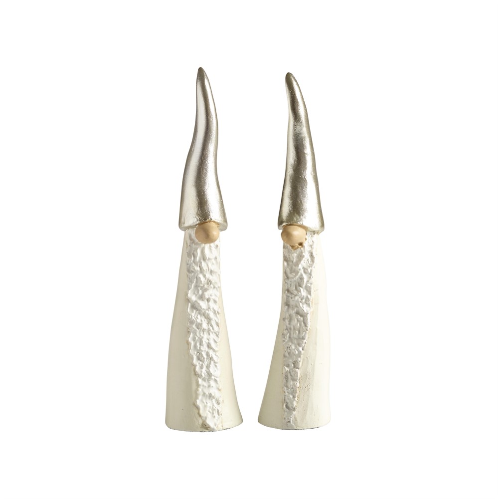 Tall Santa white 2 stk H.15cm